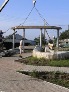 Благоустройство парка отдыха в с. Володино продолжается.